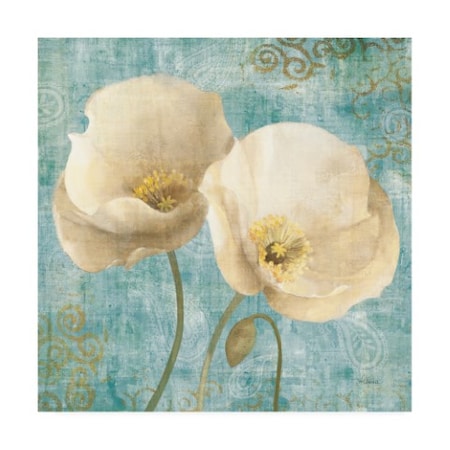 Albena Hristova 'Poppies On Paisley' Canvas Art,24x24